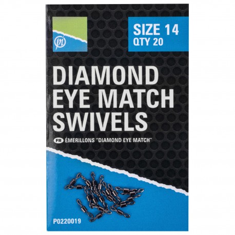 Preston Size 10 Diamond EYE Match Swivels