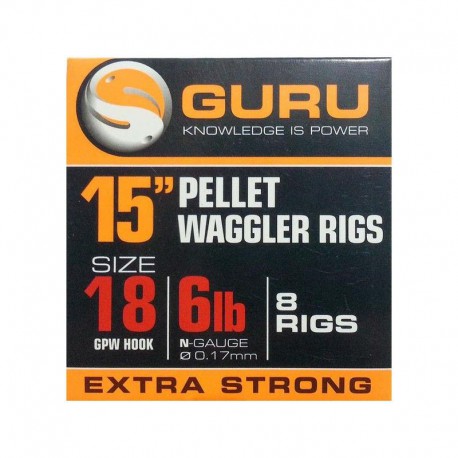 Guru Size 18 Bait Band - Pellet Wagglers Ready Rig 15''