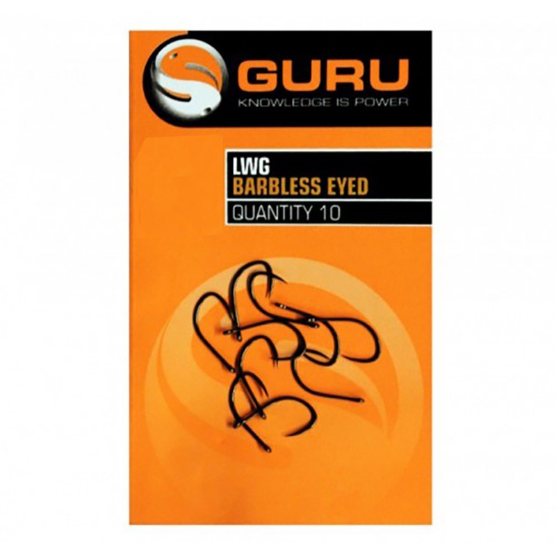 Guru Size 20 LWG Eyed Barbless Hook