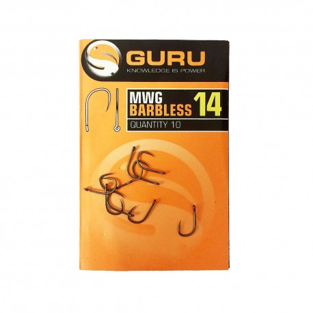 Guru Size 12 MWG Eyed Barbless Hook