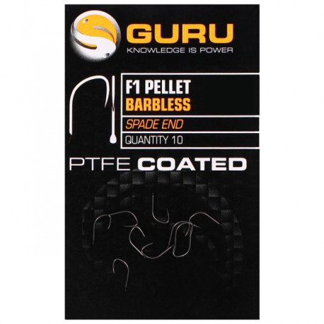 Guru Size 18 F1 Pellet Eyed Barbless Hook