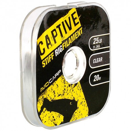 Avid Carp Captive Stiff Rig Filament Clear 20 LB - 9.1 kg