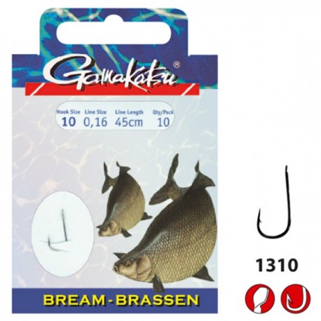 Gamakatsu Bream LS-1310 0.10 mm – 70 cm - Size: 16 Onderlijnboekje