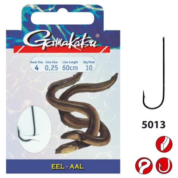 Gamakatsu Eel LS-5013 0.25 mm – 60 cm - Size: 4 Onderlijnboekje