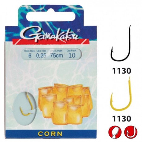 Gamakatsu Corn LS-1130 0.14 mm – 75 cm - Size: 14 Onderlijnboekje