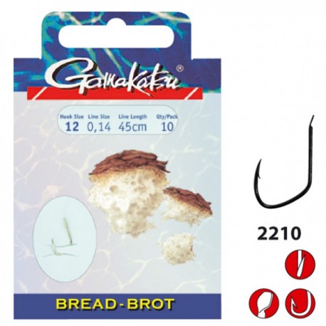 Gamakatsu Bread LS-2210 0.14 mm – 45 cm - Size: 12 Onderlijnboekje