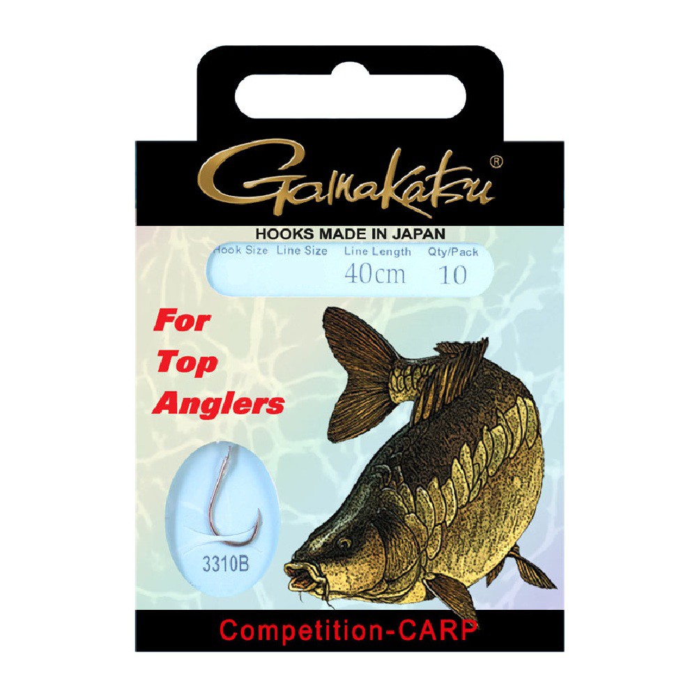 Gamakatsu Competition Carp LS-3310 0.16 mm – 40 cm - Size: 12 Onderlijnboekje