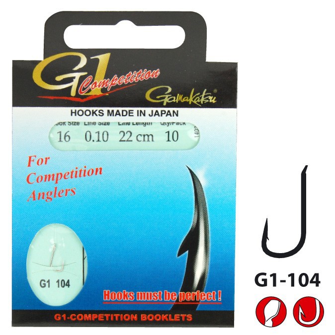 Gamakatsu G1 Competition 104 0.08 mm – 40 cm - Size: 18 Onderlijnboekje