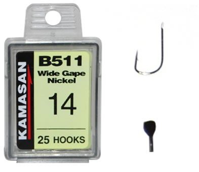 Kamasan B511 Wide Gape Nickel Barbed Size 18