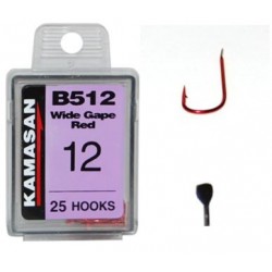 Kamasan B512 Wide Gape Red Barbed Size 18