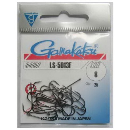 Gamakatsu LS-5013 NS Black Size: 10 Barbed Hook
