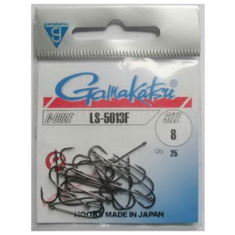 Gamakatsu LS-5013 NS Black Size: 6 Barbed Hook