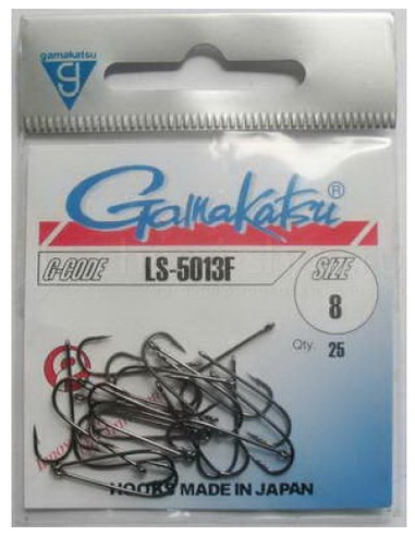 Gamakatsu LS-5013 NS Black Size: 6 Barbed Hook