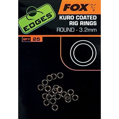 Fox Kuro Coated Rig Rings Round 3.2 mm