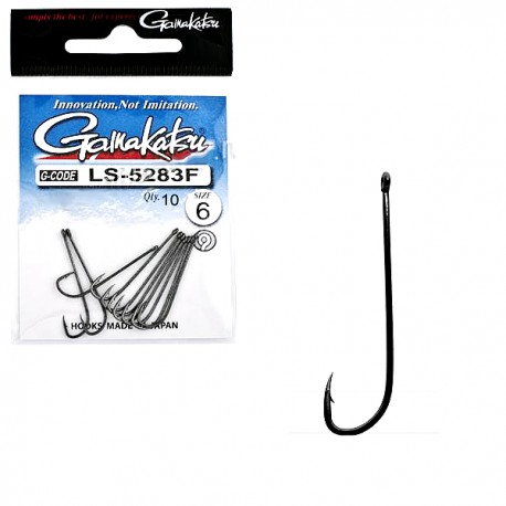 Gamakatsu LS-5283F NS Black Size: 1 Barbed Hook