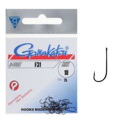Gamakatsu F31 NS Black Size: 18 Barbed Hook