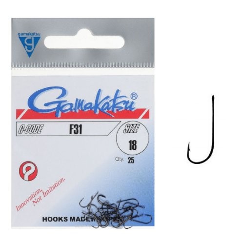 Gamakatsu F31 NS Black Size: 12 Barbed Hook