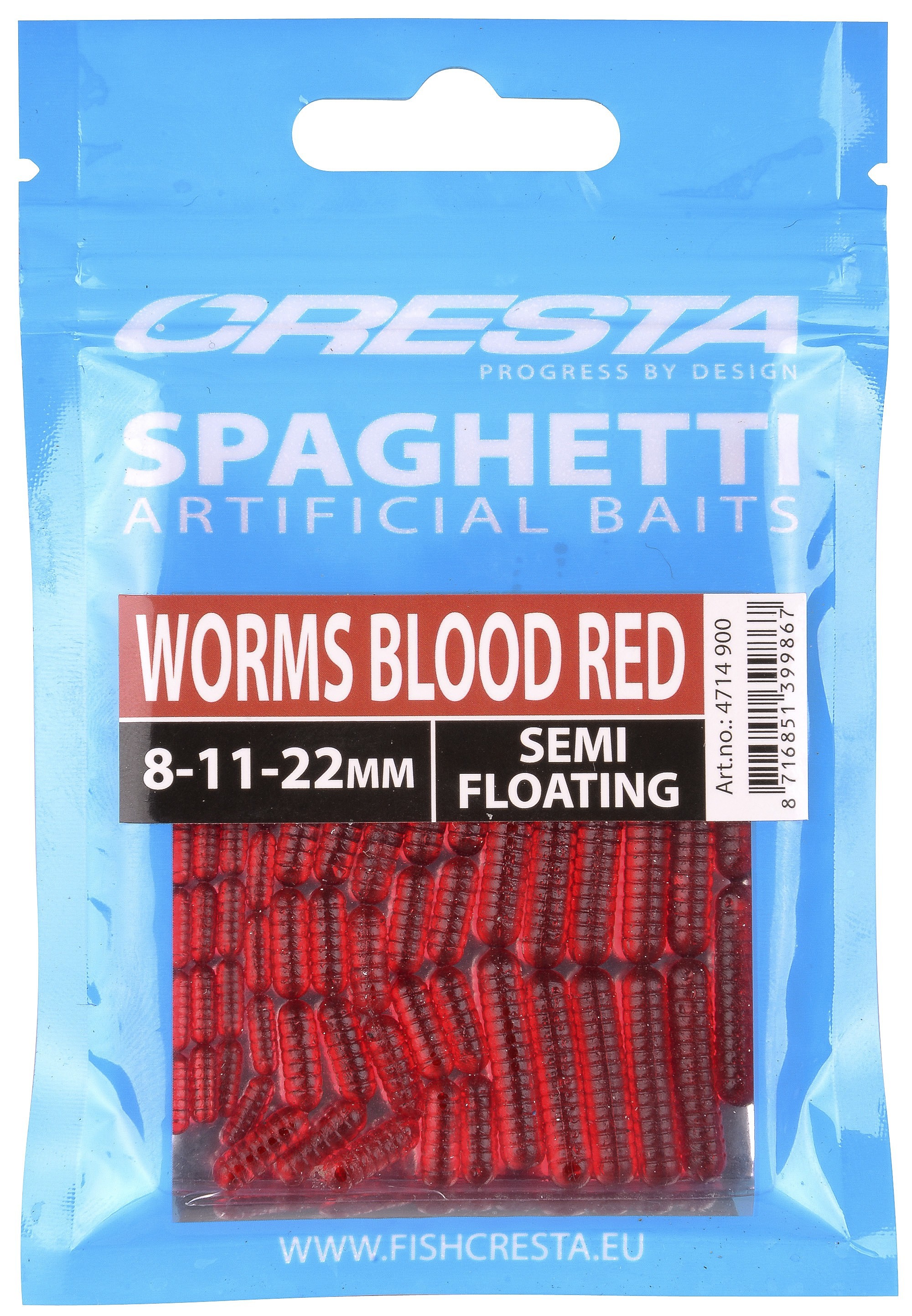 Spro – Cresta Spaghetti Worms Blood Red