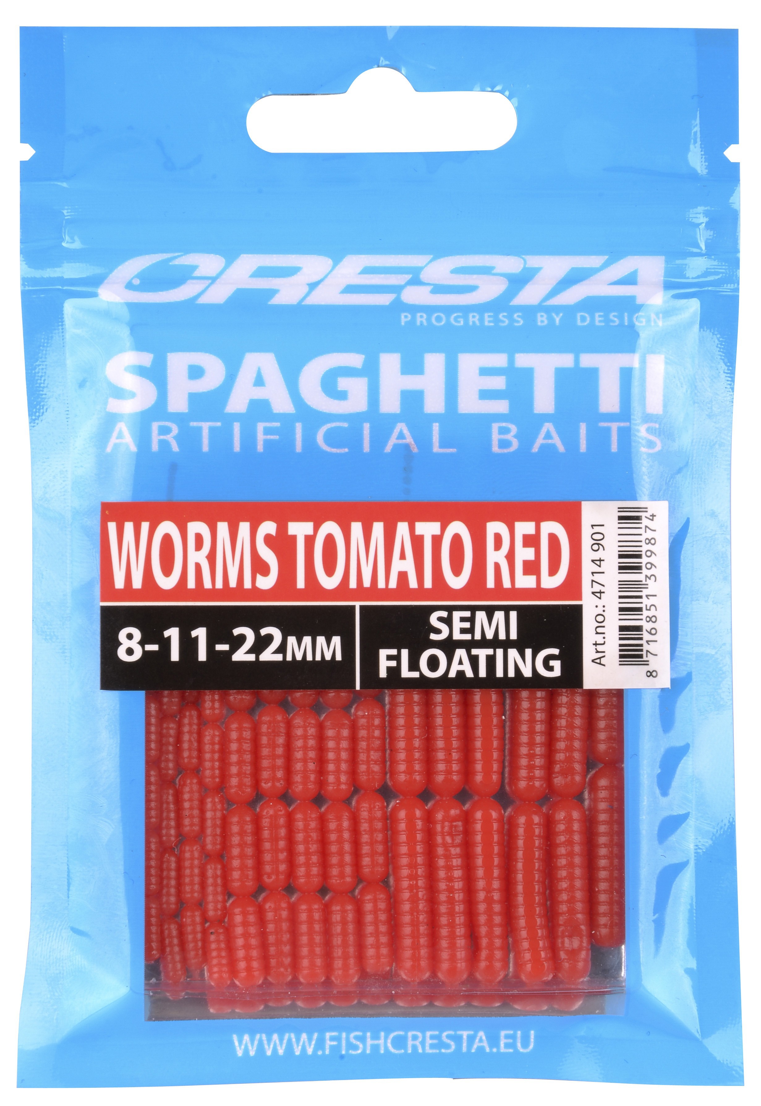 Spro – Cresta Spaghetti Worms Tomato Red