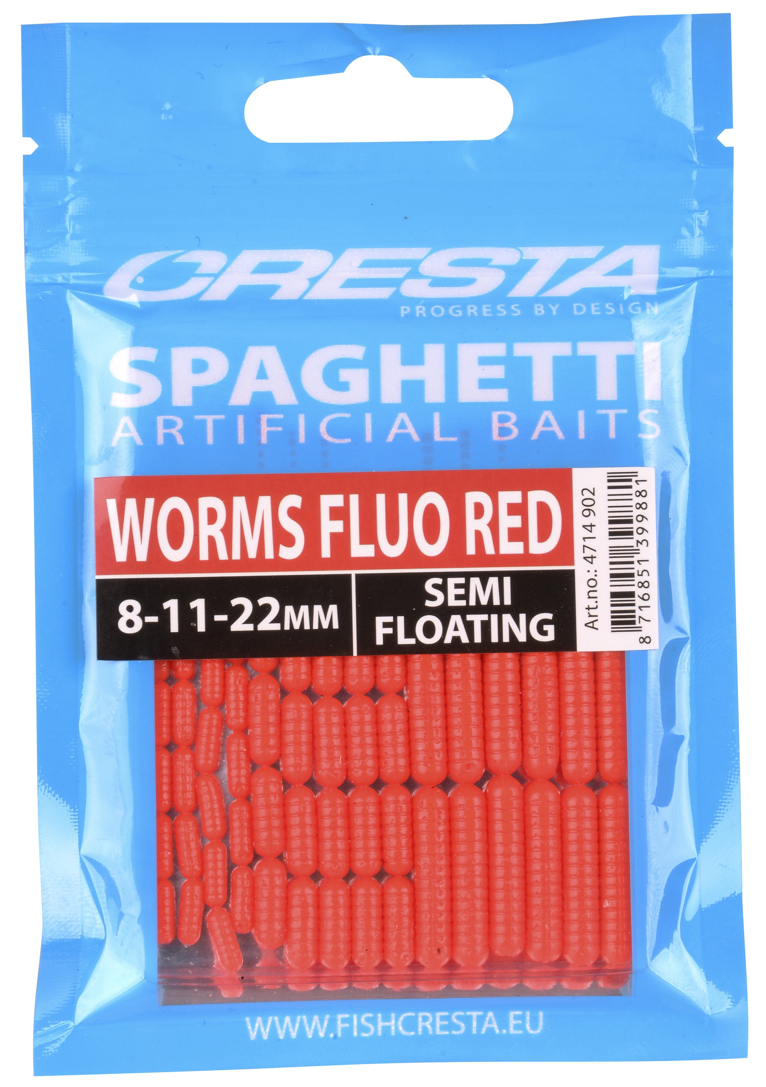 Spro – Cresta Spaghetti Worms Fluo Red
