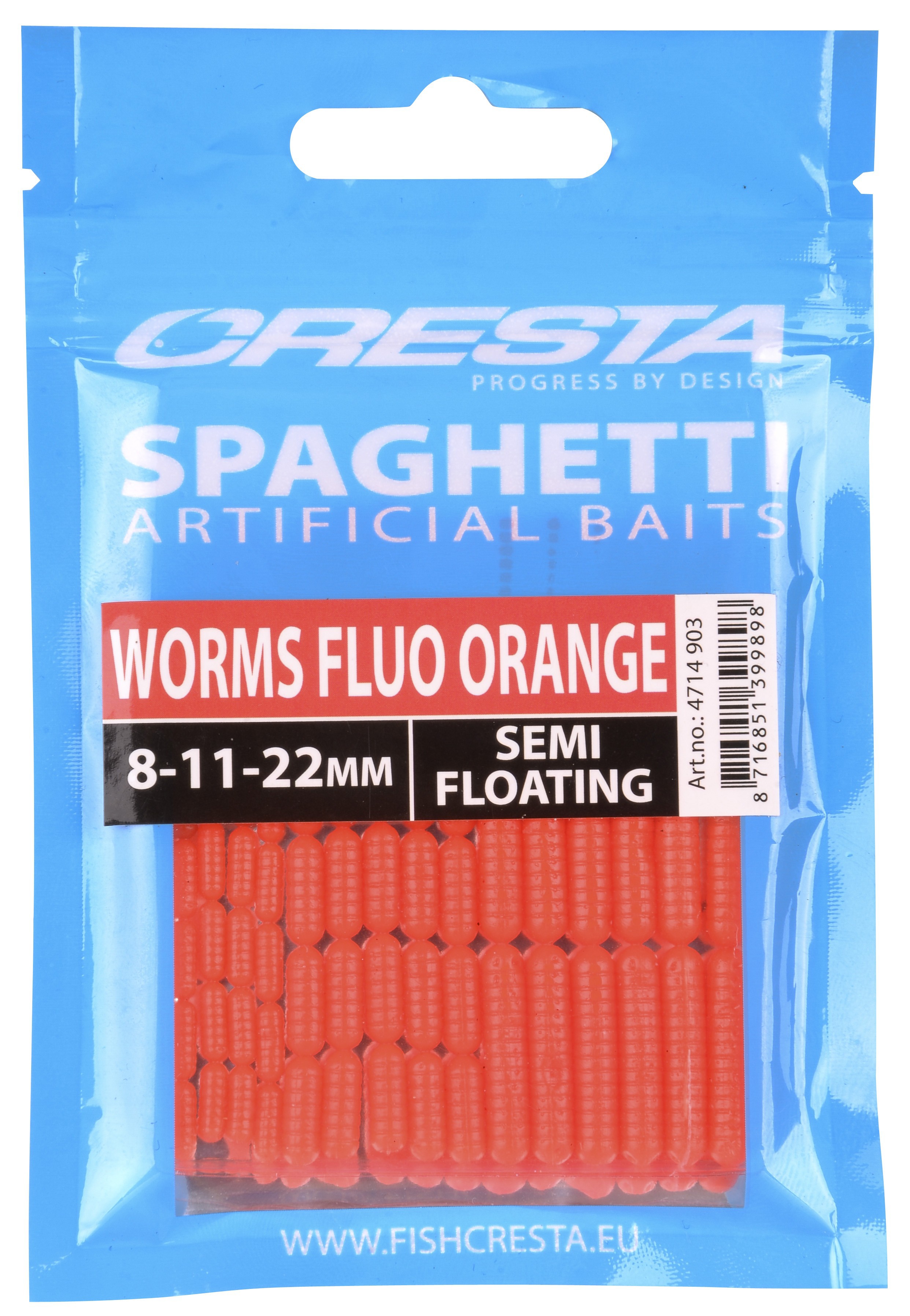 Spro – Cresta Spaghetti Worms Fluo Orange