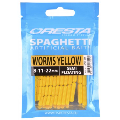 Spro – Cresta Spaghetti Worms Yellow