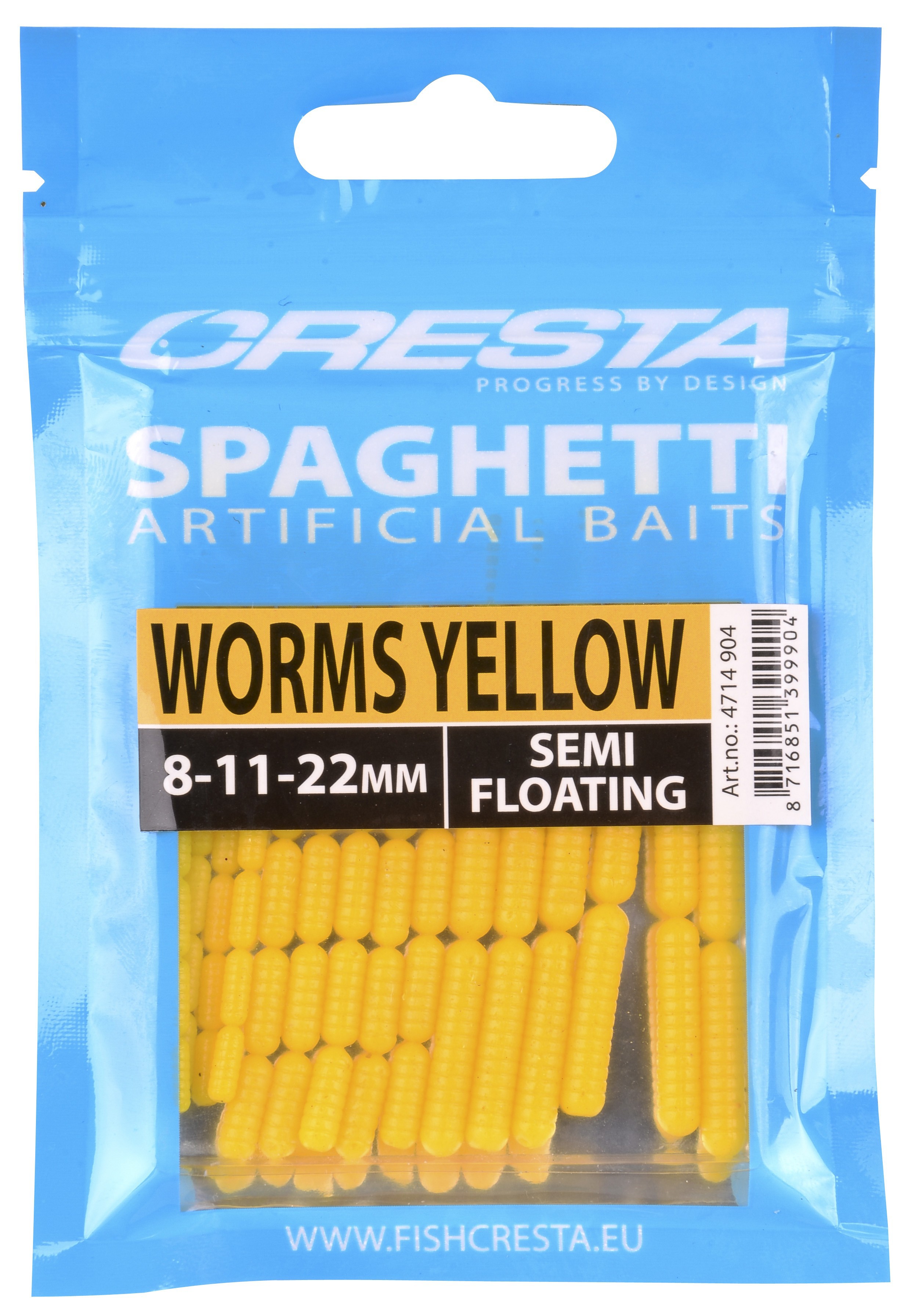 Spro – Cresta Spaghetti Worms Yellow