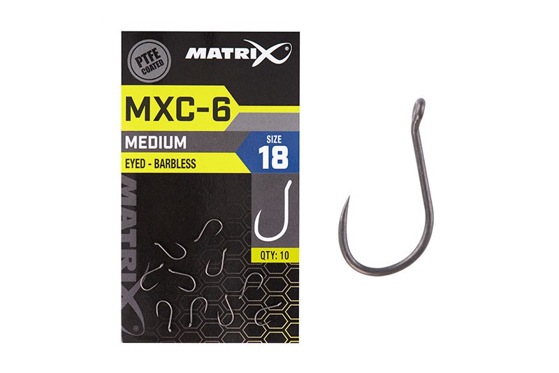 Matrix MXC-6 Medium Eyed Barbless Size 16 NEW Aug 2020