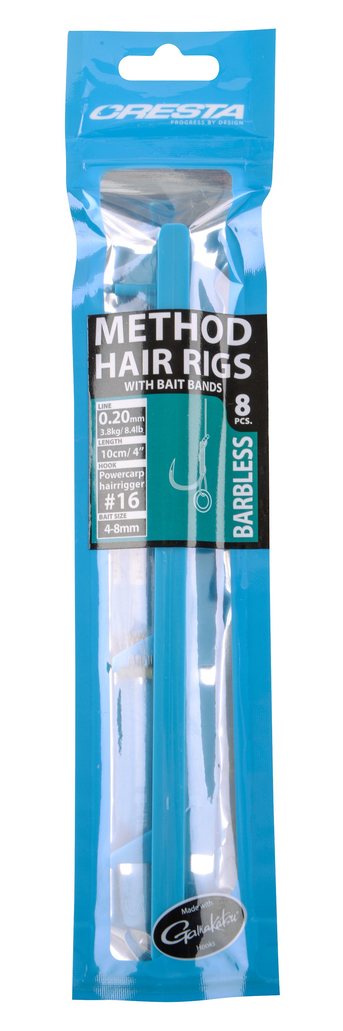 Spro - Cresta Method Hair Rigs With Bait Bands Barbless 4" – 10 cm Size 10