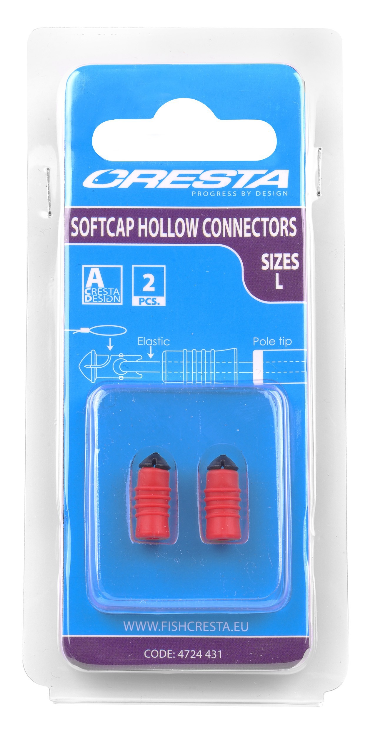 Spro - Cresta Soft Cap Hollow Connectors Large Red