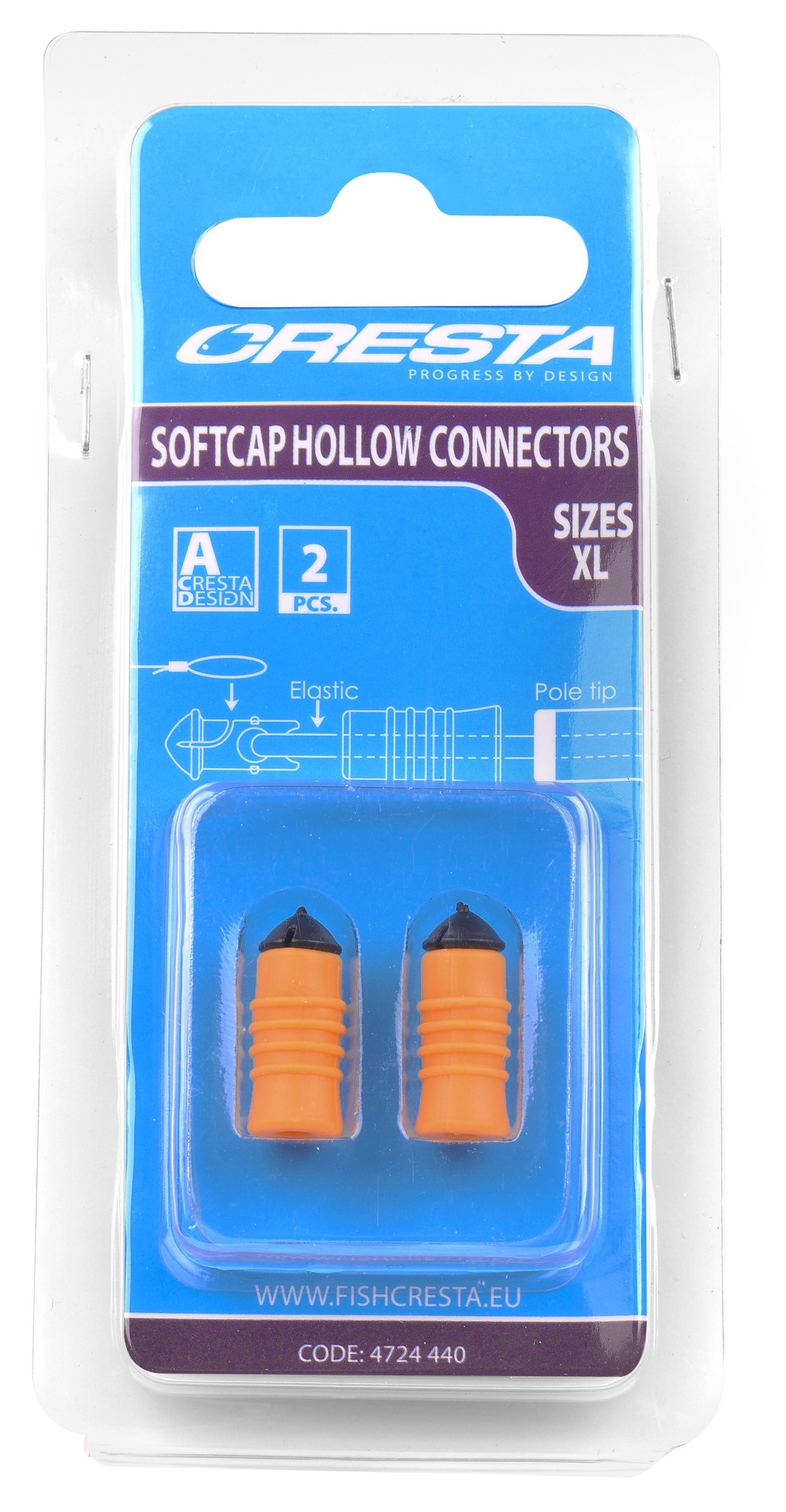 Spro - Cresta Soft Cap Hollow Connectors X Large Orange