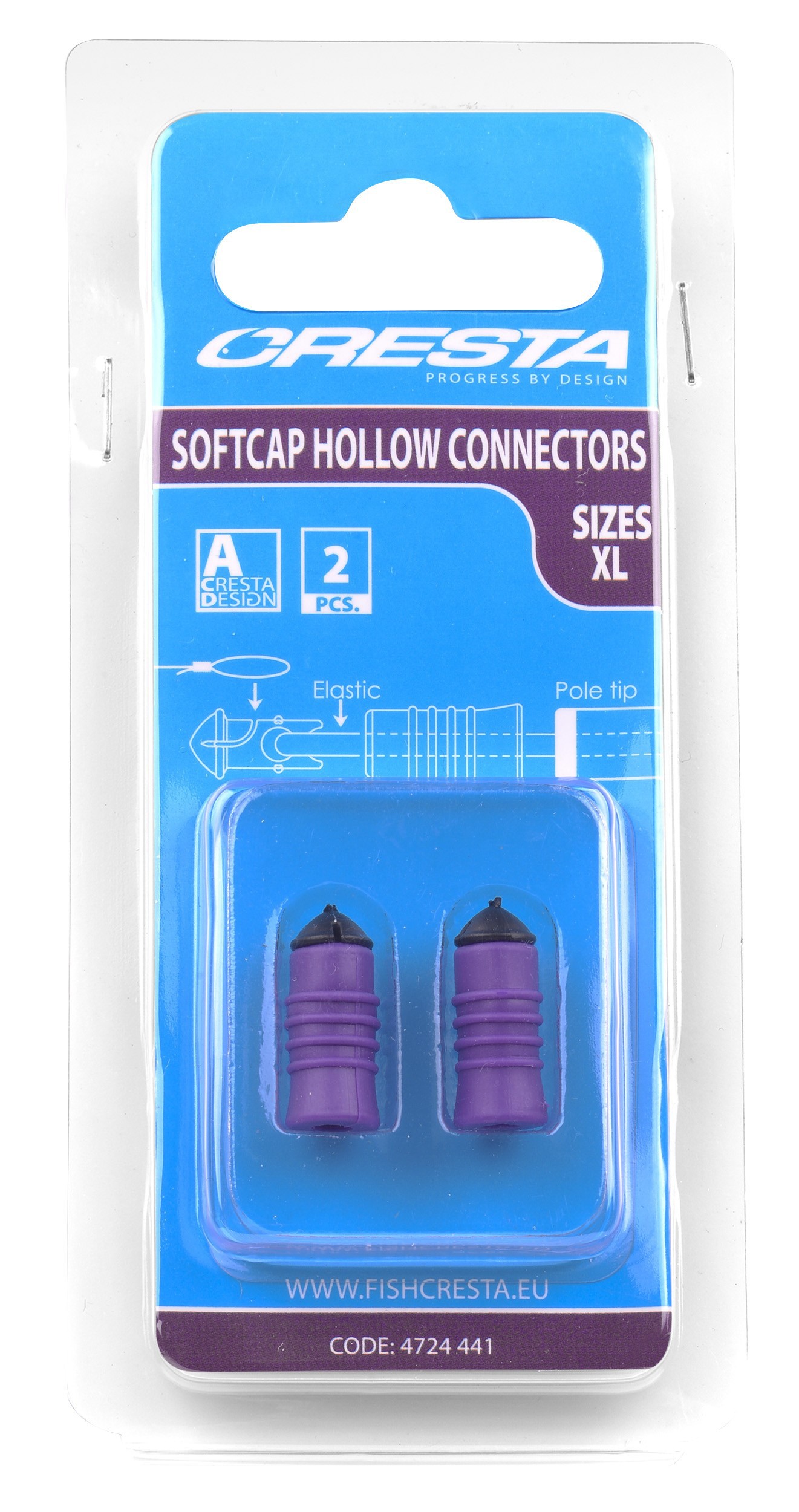 Spro - Cresta Soft Cap Hollow Connectors X Large Purple