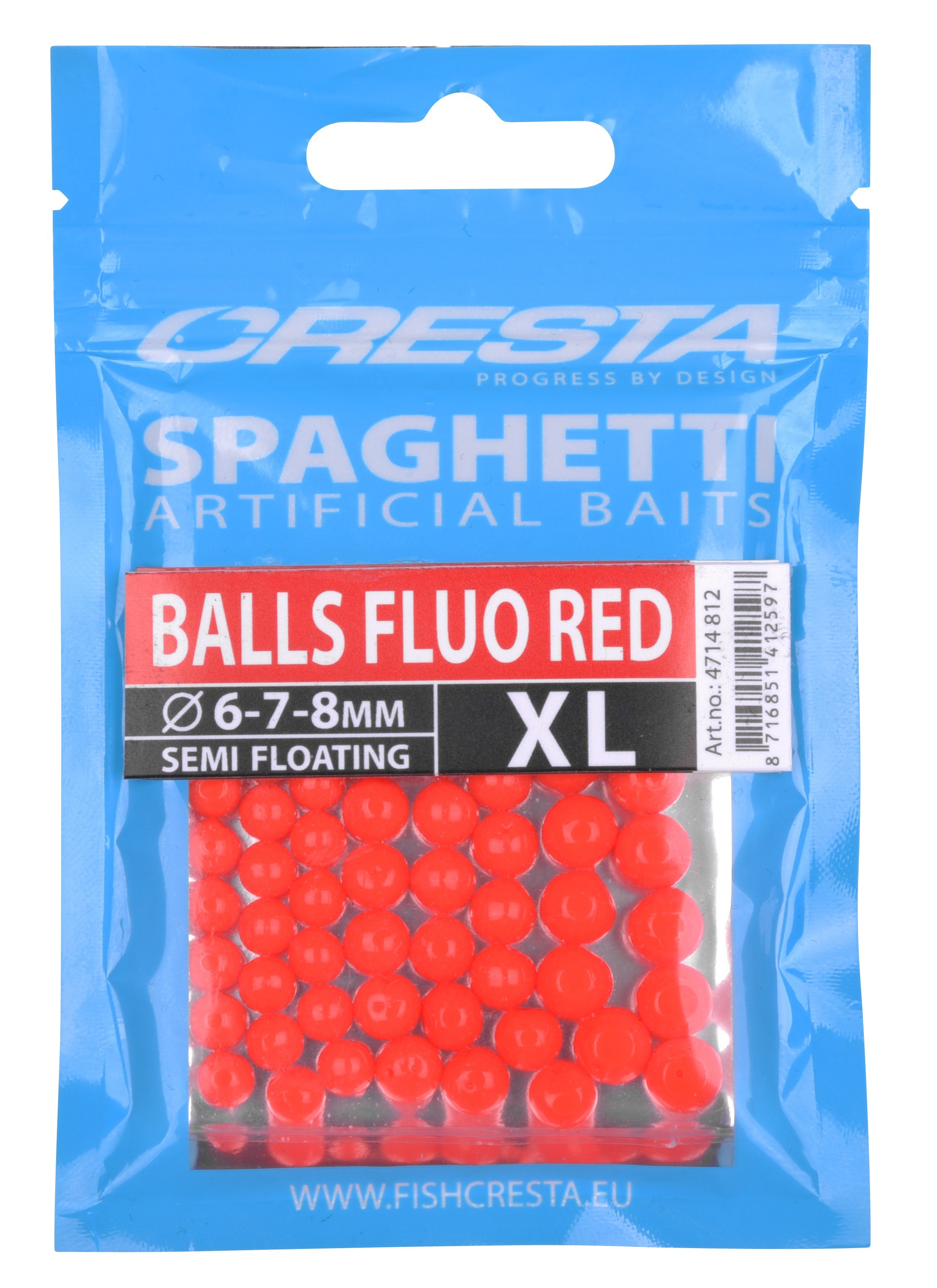 Cresta Spaghetti Balls Fluo Red XL