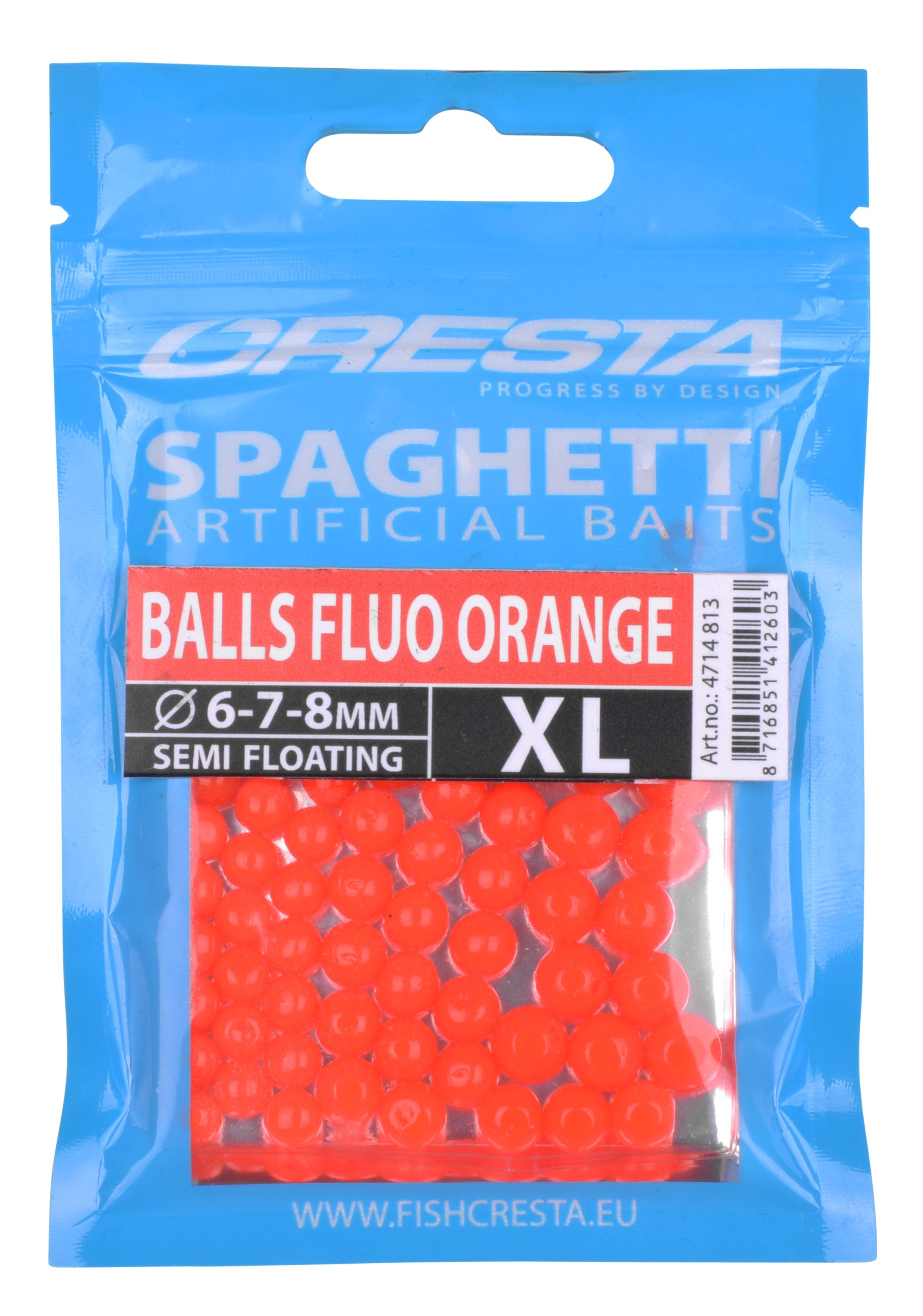 Cresta Spaghetti Balls Fluo Orange XL