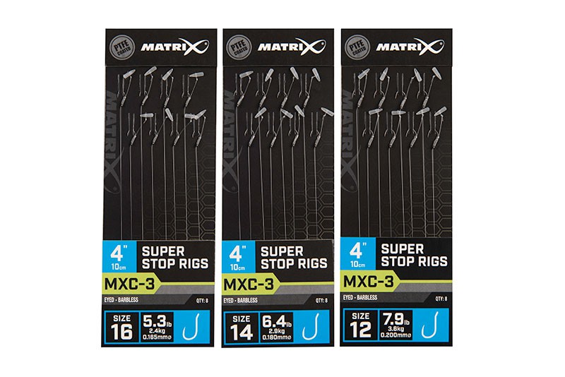 Matrix MXC-3 Size 12 SUPER STOPS Rigs Barbless 10 cm
