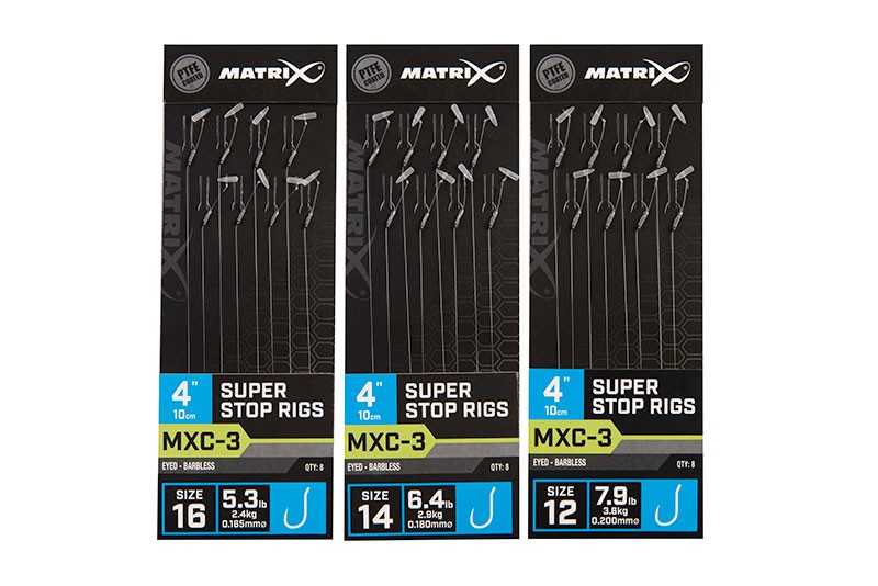 Matrix MXC-3 Size 16 SUPER STOPS Rigs Barbless 10 cm