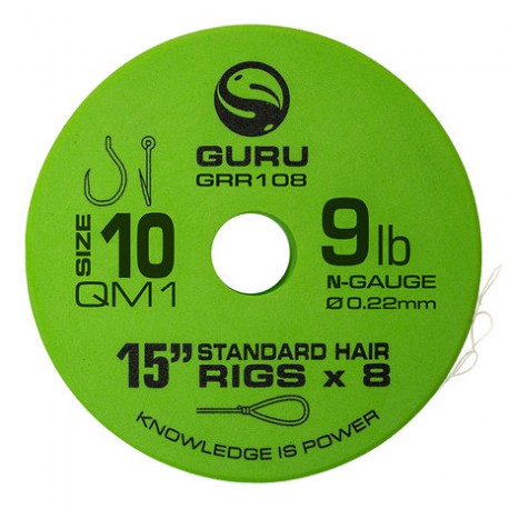 Guru Size 12 QM1 Standard Hair Rigs 15''