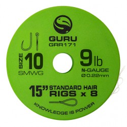 Guru Size 12 SMWG Standard Hair Rigs 15''