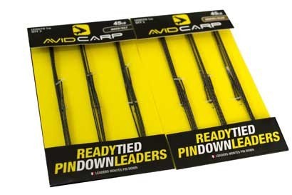 Avid Carp Ready Tied Pin Down Leaders Gravel - Clay 65lb