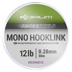 Korum Smokeshield Mono Hooklink 12 LB - 0.30 mm 50 meter