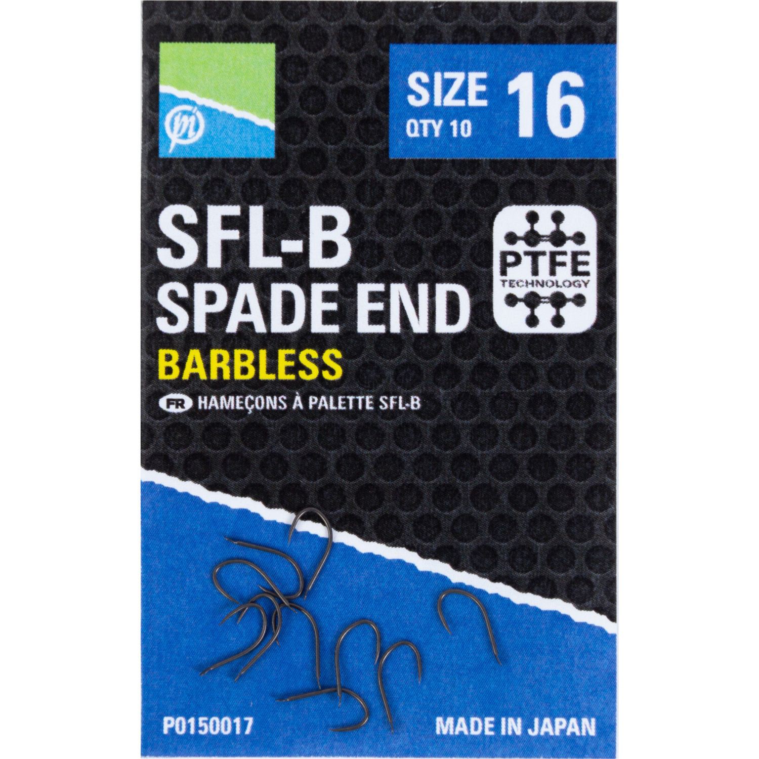 Preston Size 18 SFL-B Spade End Barbless Hook