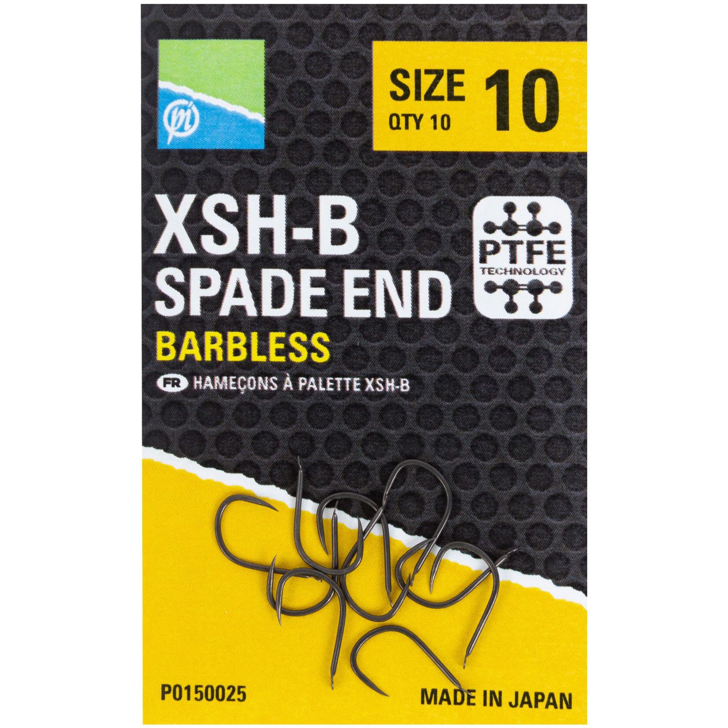 Preston Size 10 XSH-B Spade End Barbless Hook