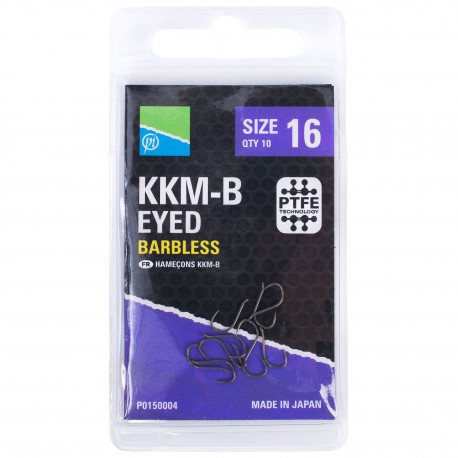 Preston Size 10 KKM-B EYED Barbless Hook