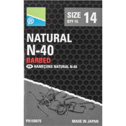 Preston Size 16 Natural N-40 Barbed Hook