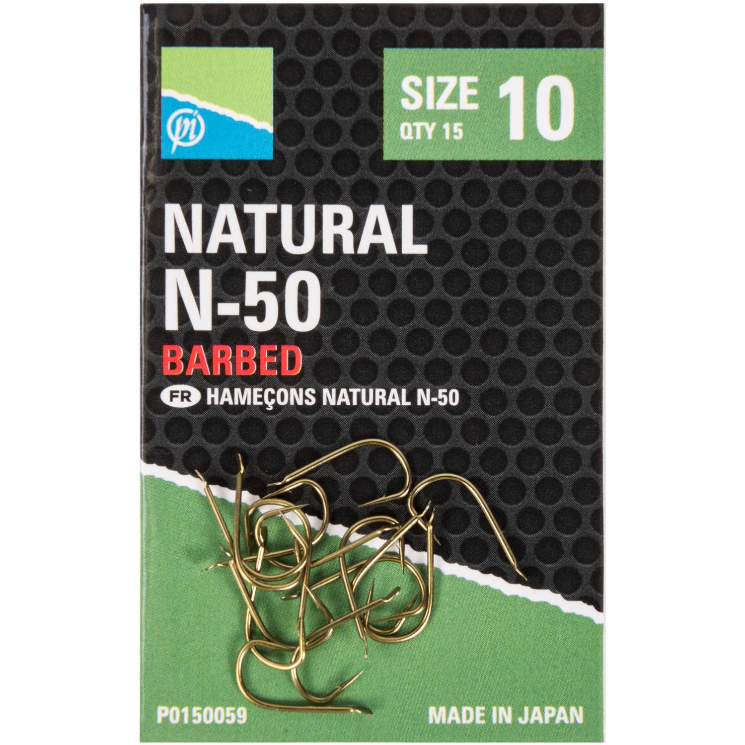 Preston Size 6 Natural N-50 Barbed Hook