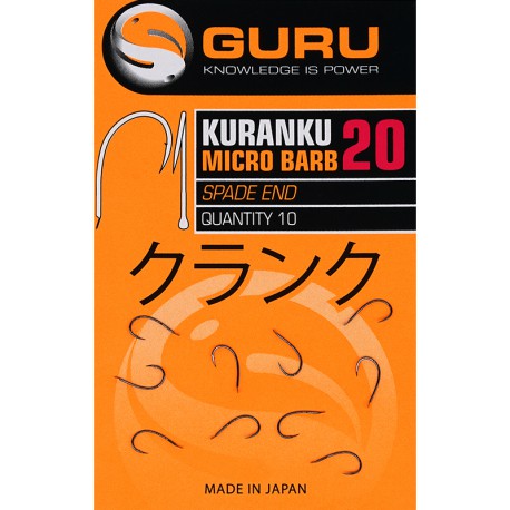 Guru Size 20 KARANKU Spade End Barbed Hook