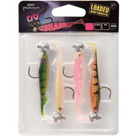 Fox Rage Slick Shad Loaded UV Mixed Colour Packs 5 Gr – Size 1/0 – 7 cm
