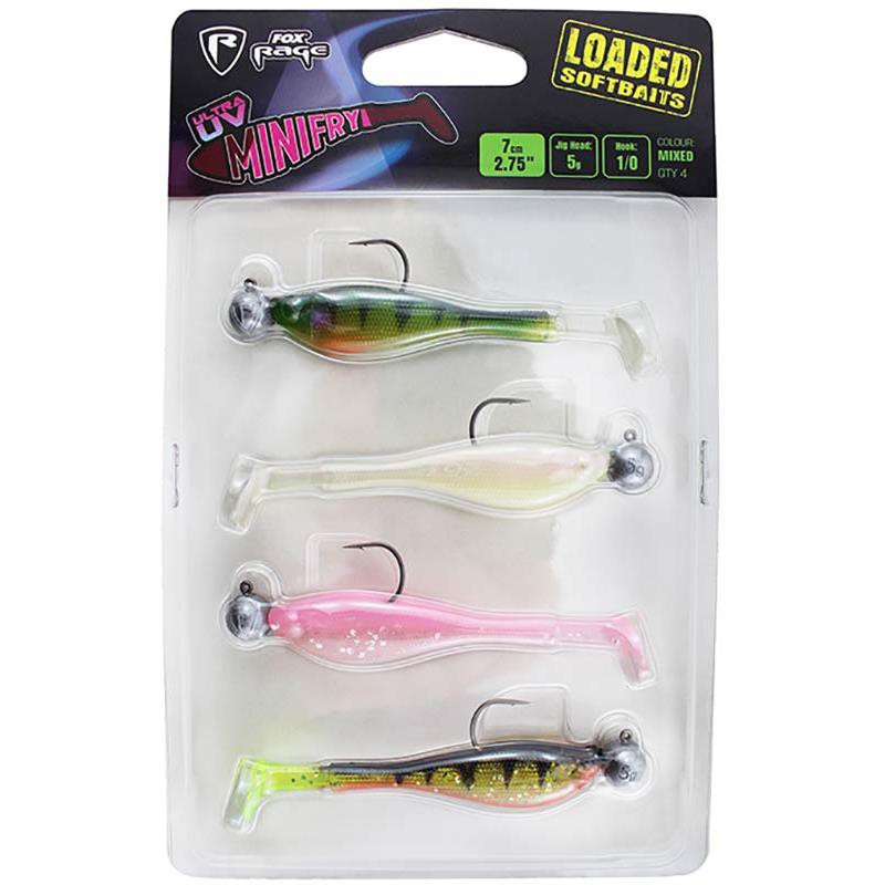 Fox Rage Mini Fry UV Loaded Mixed Colour Packs 5 Gr – Size 1/0 – 7 cm