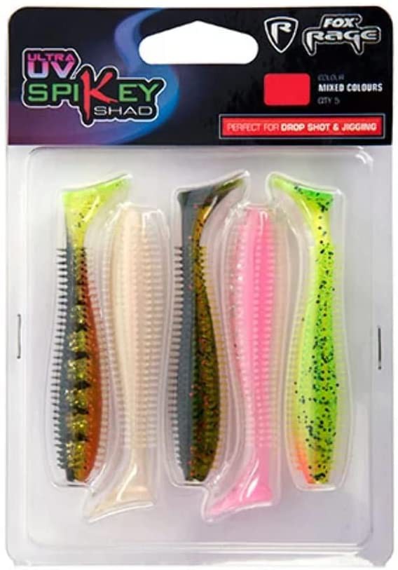 Fox Rage Spikey Shad UV Mixed Colour Packs 12 cm