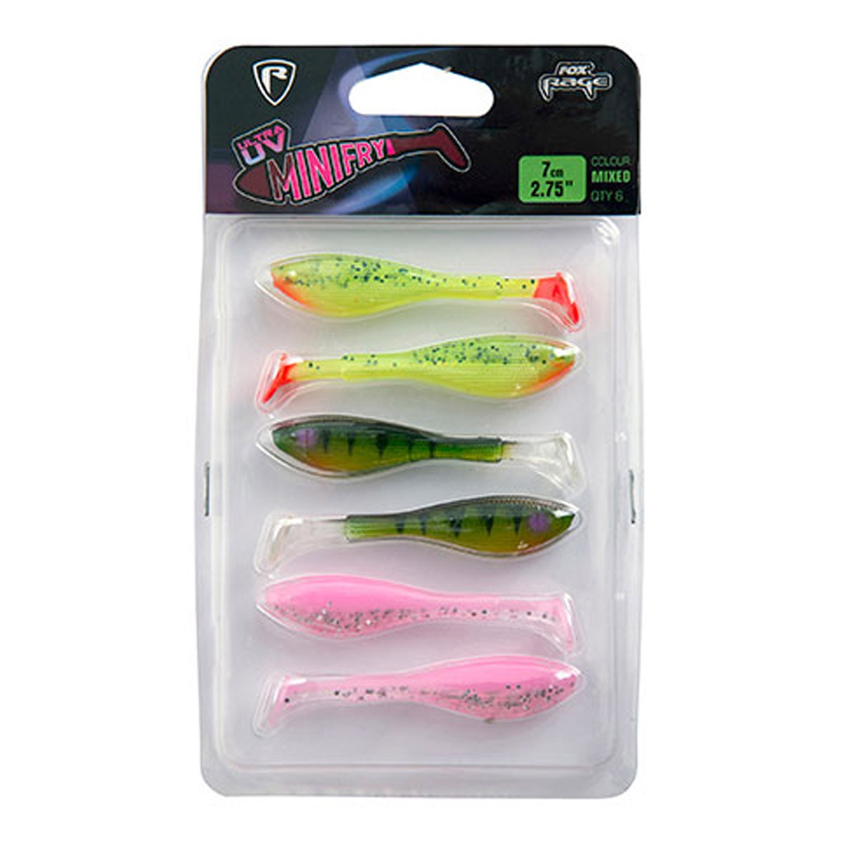 Fox Rage Mini Fry UV Mixed Colour Pack 7 cm